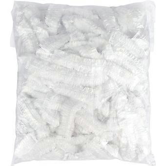 100pcs Disposable Shower Caps, Plastic Elastic Bath Cap For Home Use, Hotel, Spa, And Hair Salon