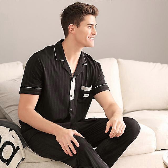 New Front Pocket Man Pajamas Set Homesuit