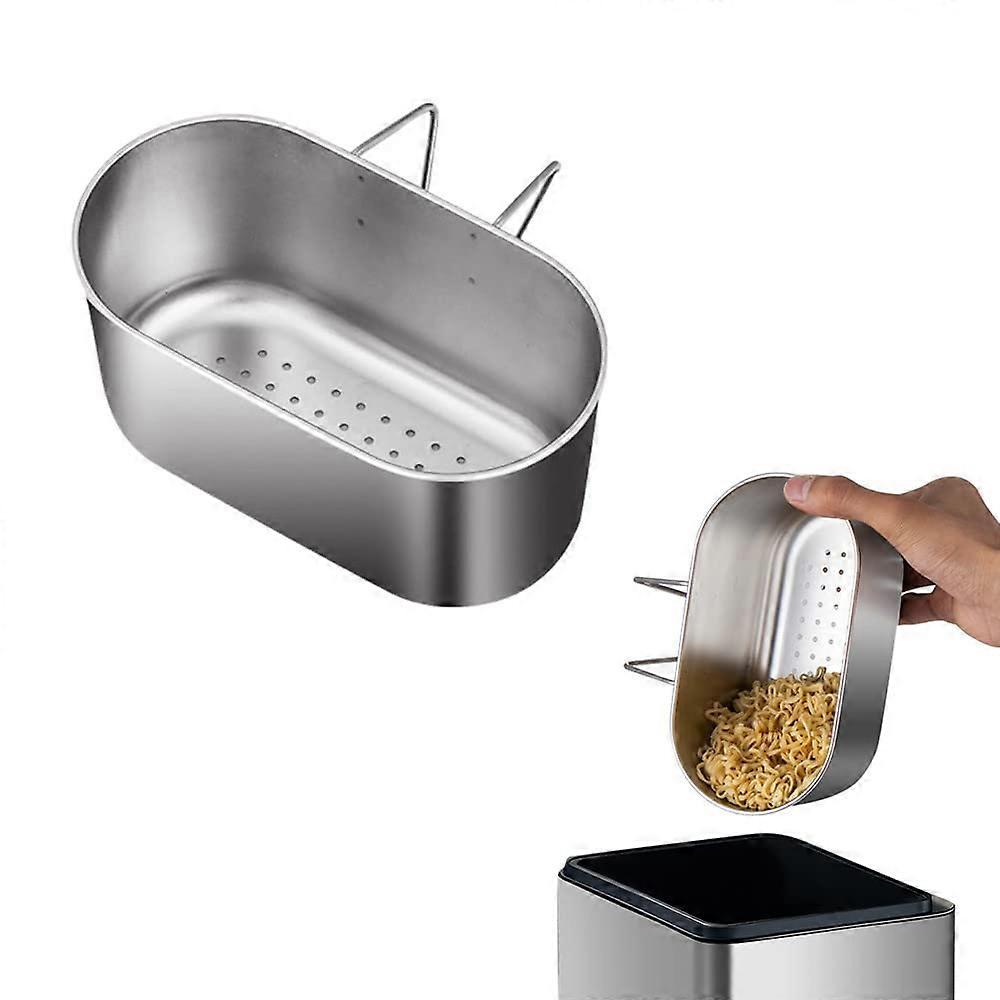 Spülensiebkorb, Edelstahl-Küchenspülen-Abtropfkorb, Multifunktions-Spülensieb Küchen-Lebensmittelfänger zum Abseihen, Abtropfen, Silber
