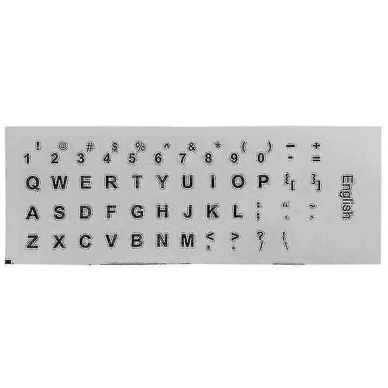 English Letter Keyboard Sticker Keypad Cover For Notebook Computer Desktop-colorblack