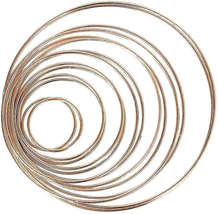 14pcs 7 Sizes Metal Rings Wire Ring