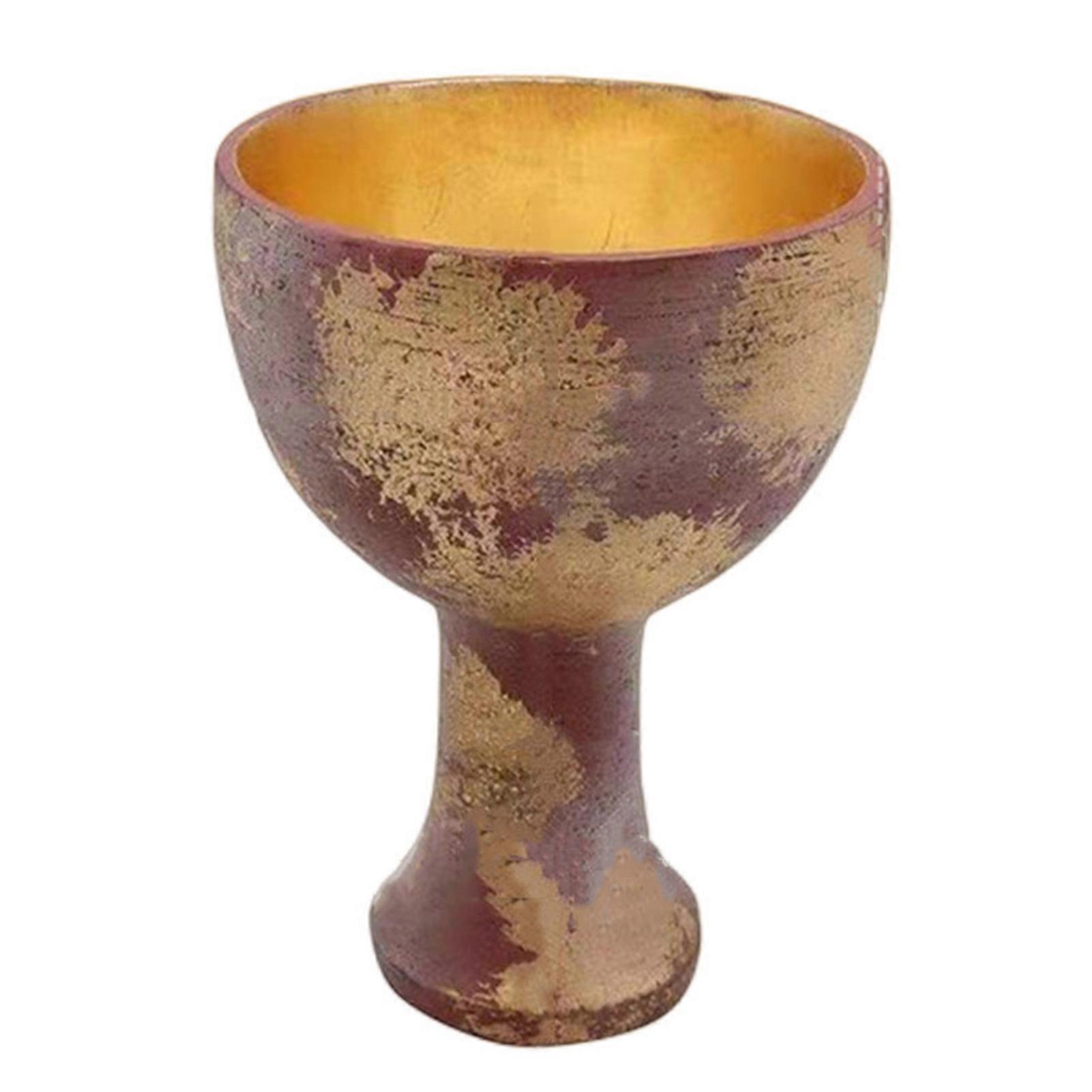Trofeo Ornamento Stile Retrò Creativo Resina Mestiere Cosplay Puntello Multiuso Arte Decorazione Artigianato Resina Dorato Graal-Coppa Decorazione Della Casa Vacanza Gi