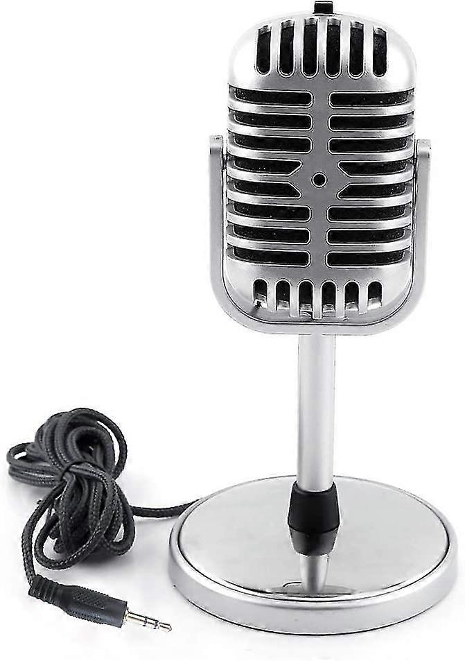 Retro Microphone - Classic Retro Style Dynamic Stereo Microphone