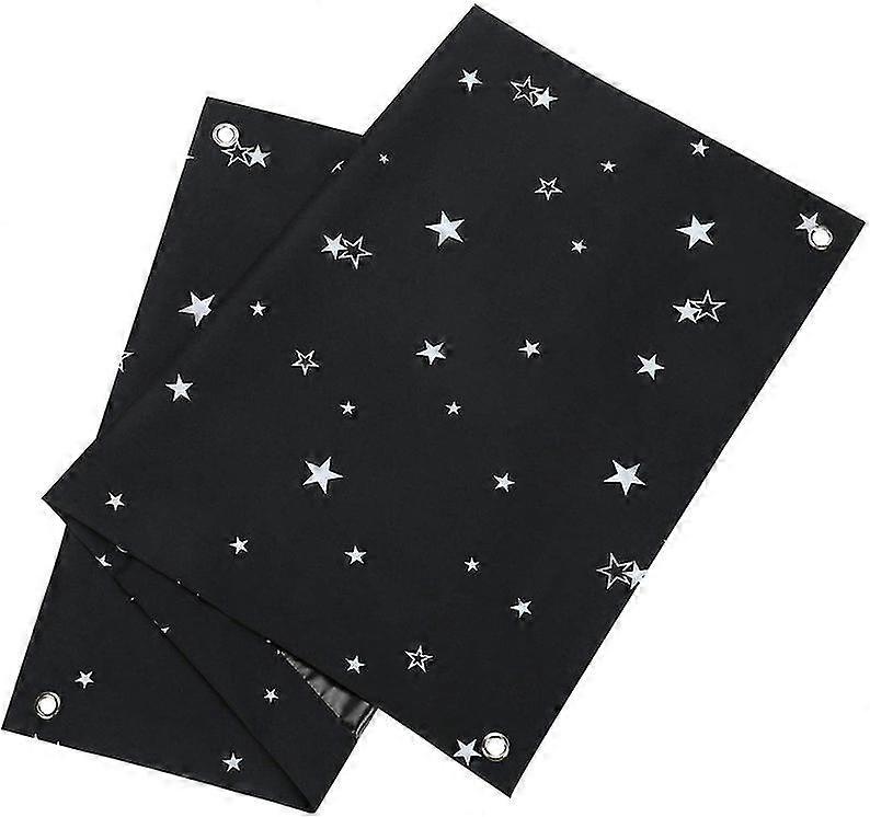 Tenda oscurante portatile da viaggio, telo oscurante con 7 ventose, 57 x 100 cm/22,44 x 39,37 pollici stella nera