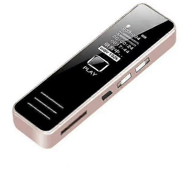 Tf Card Digital Mini Recorder, Mp3 Playback/clear And No Noise/automatic Storage-16gb(rose Gold)