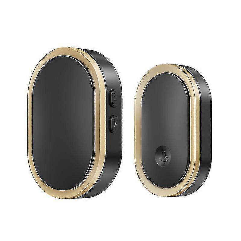 Wireless Doorbell, Wireless External Bell, Waterproof, Front Door Bell(1sets-black)