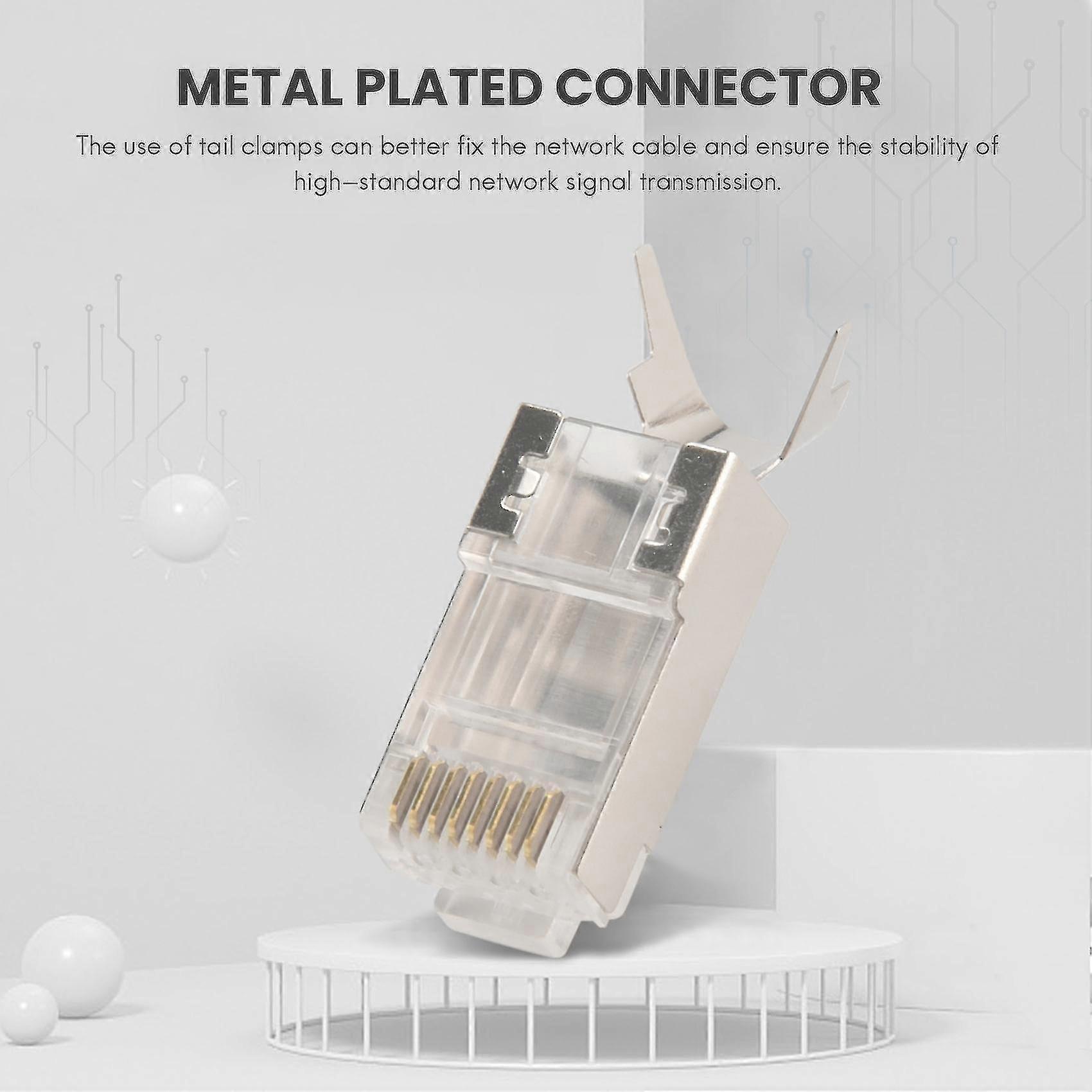 Rj45 Connector Cat7 8p8c Modular Ethernet Cable Header Plug