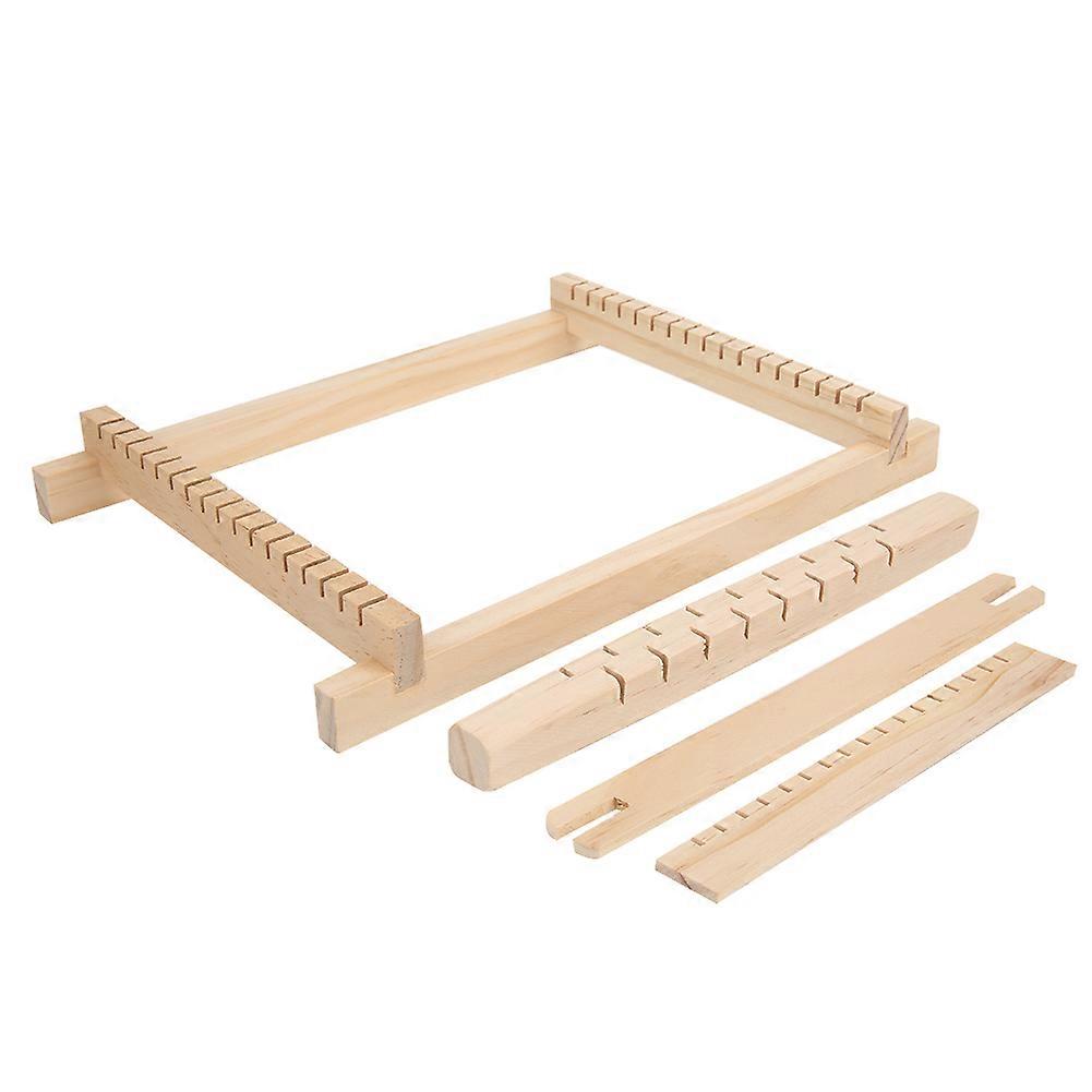 DIY 미니 전통 나무 직조 기계 수제 편직 직기 어린이 교육 장난감