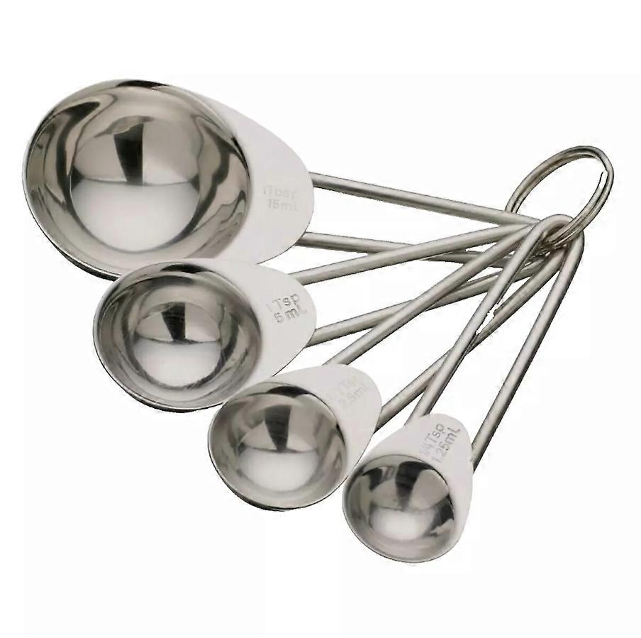 4 Measuring Spoons Spoon Durable Kitchen Baking Tools Stainless Steel Baking