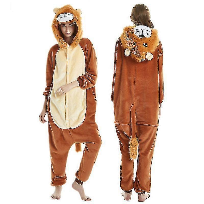 الأسد زي بيجامة أونيسي Kigurumi Jumpsuit الحيوان هودي