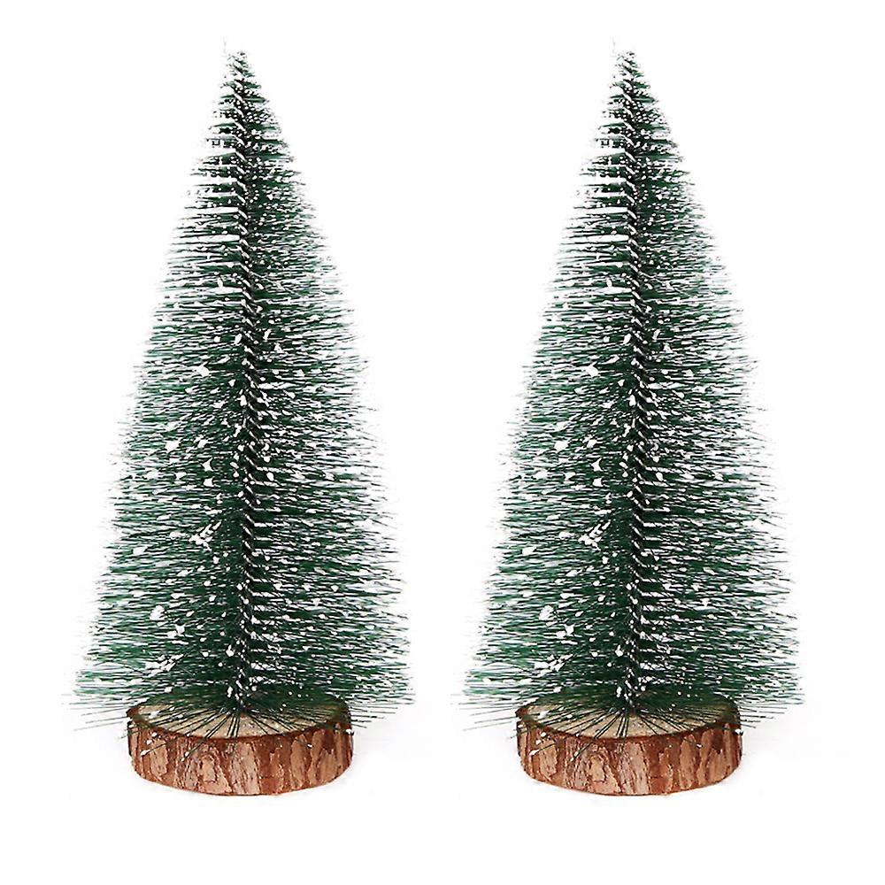 Mini Christmas Trees, Trees with Wood Base, Xmas Tabletop Trees for Home Kitchen Christmas Dcor