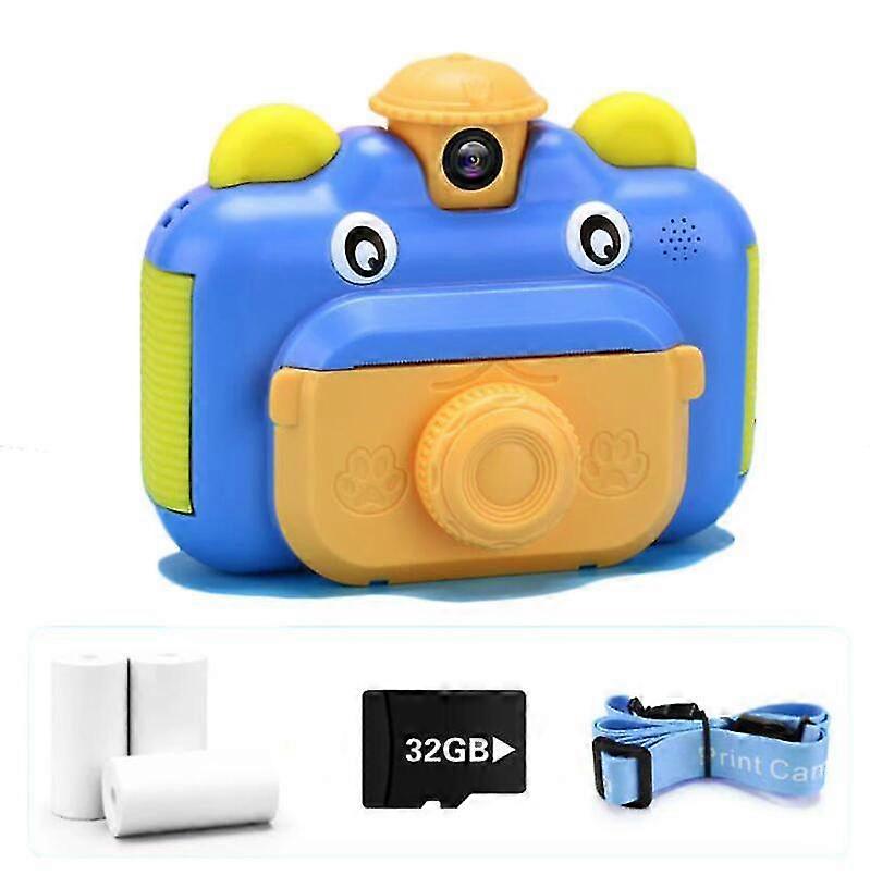 キッズインスタントプリントカメラおもちゃ子供1080P HD、32GBカードBLCMR01