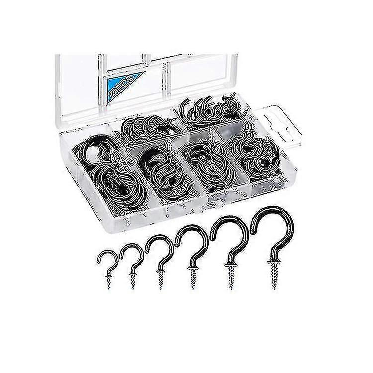 70pcs Screw Hooks Vinyl Coated Cup Hooks Hanging Cup Ceiling Hooks