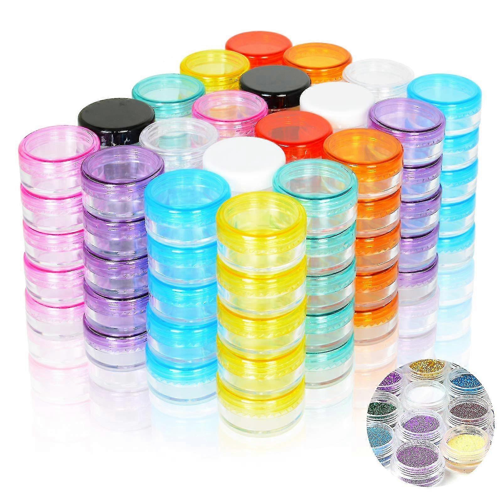 Empty Round Cosmetic Containers - 100Pcs 5G Sample Container for Creams Make-Up Storage