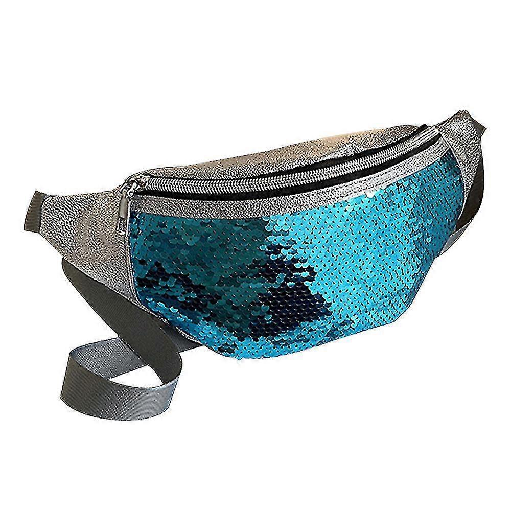 Cool Sequin Laser Running Waist Bag With Adjustable Straps For Women Or Men, Running, Traveling