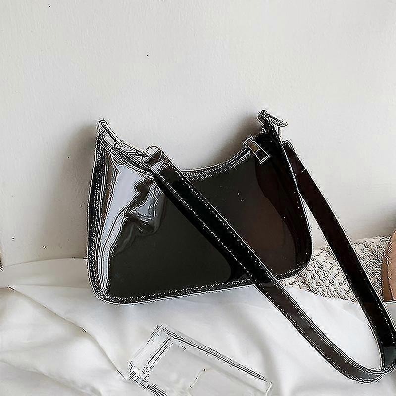 Mode Vintage Damen Einfarbig Klare Achseltasche Lssige Frauen Handtasche-CE
