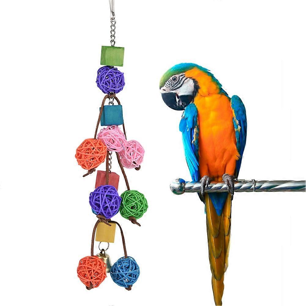 Sepak Takraw Block Toys for Colorful Birds - Parrot Beak Grinding Cages and Chew Toys