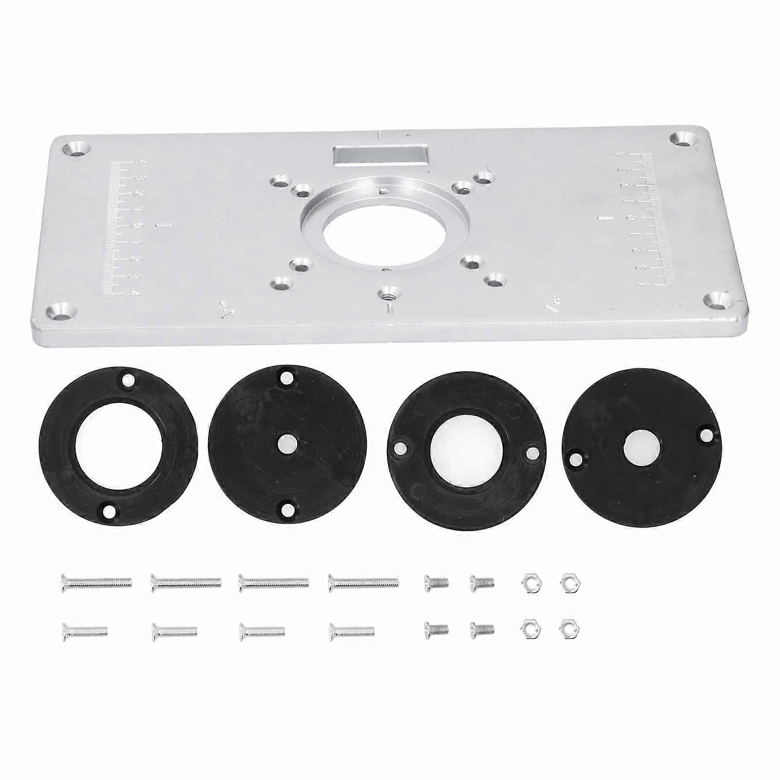 Aluminum Alloy Woodworking Router Table Insert Plate Trim Flip Board