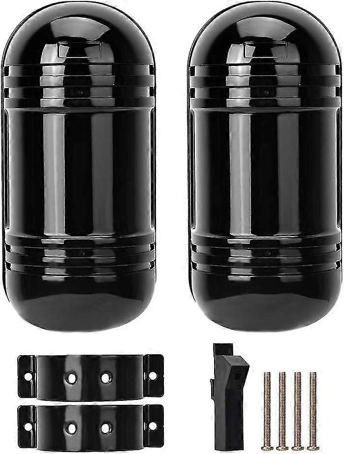 Infrarot-Sensor-Alarm, digitaler Impuls-Infrarot-Sensor-Strahlschranke Home Business Office Sicherheit Innen-Außendetektor (Schwarz)