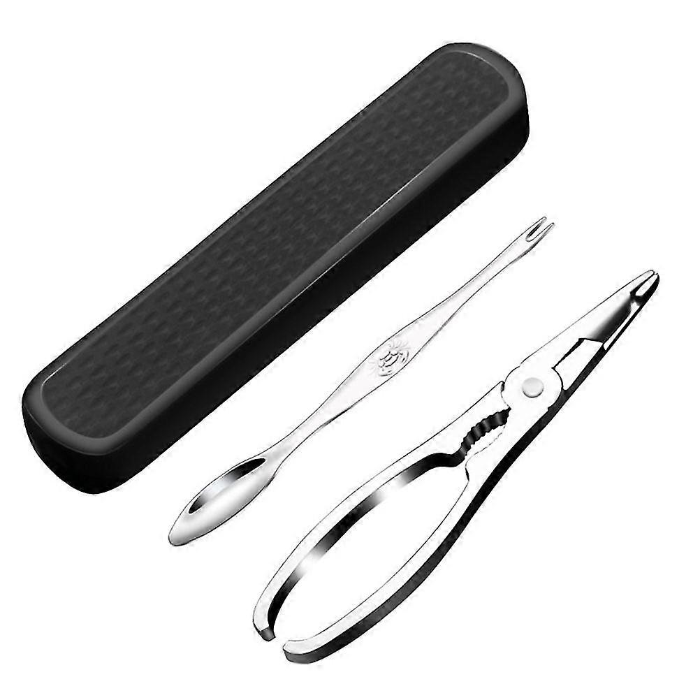 1 Set Of Crab Lobster Crackers Seafood Shell Scissors Picks Eating Tools