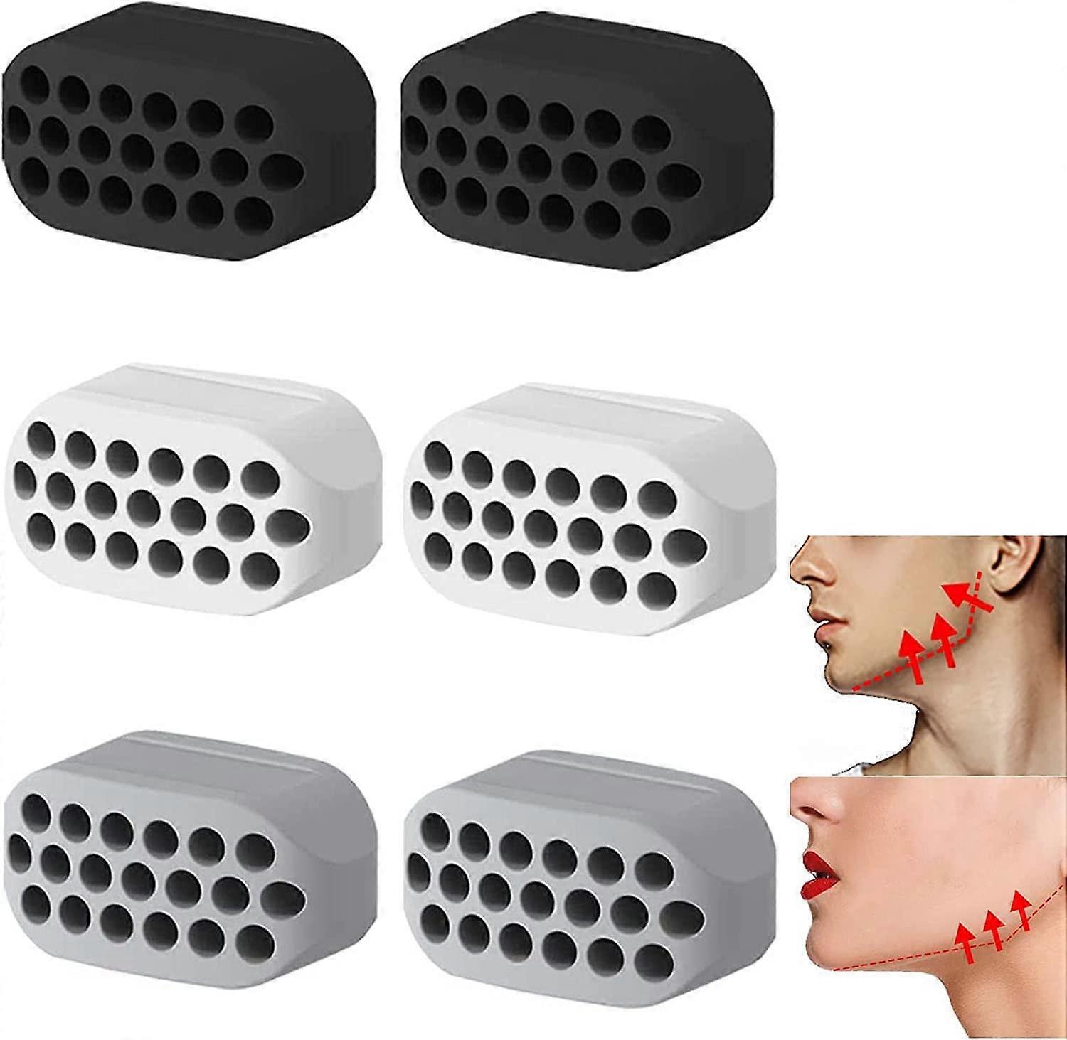 Jawline Muscle Trainer, 6 Pieces Jaw Exerciser Jawline Fitness Double Chin Jawline Muscle Trainer Which Helps To Muscle Your Jaw, Trainer Jaw Exercise