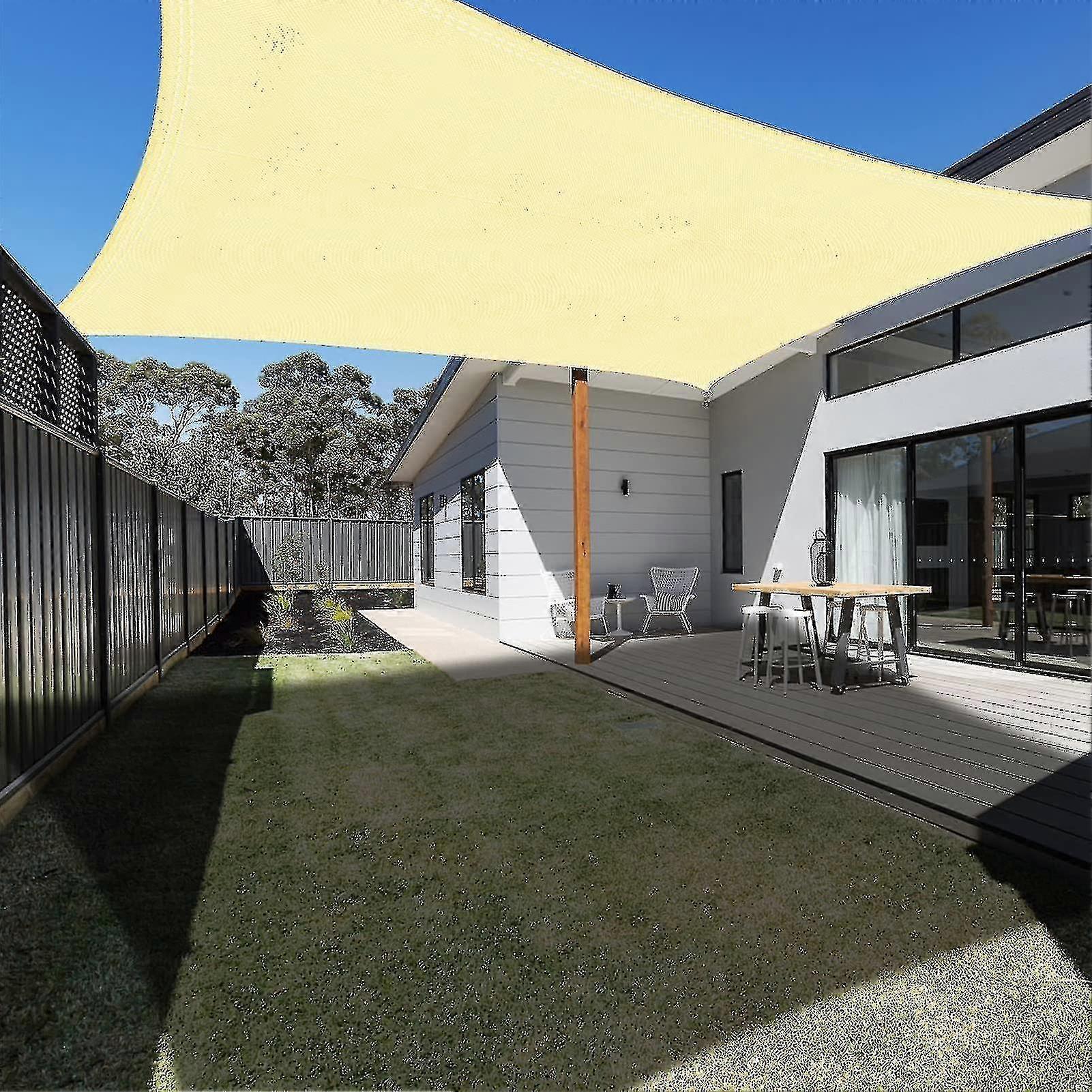 Sun Shade Sail Water Resistant Sun Sail For Garden Patio Outdoor Party Sunscreen Awning Canopy 95% Uv Block With Free Rope, Multiple Sizes Available