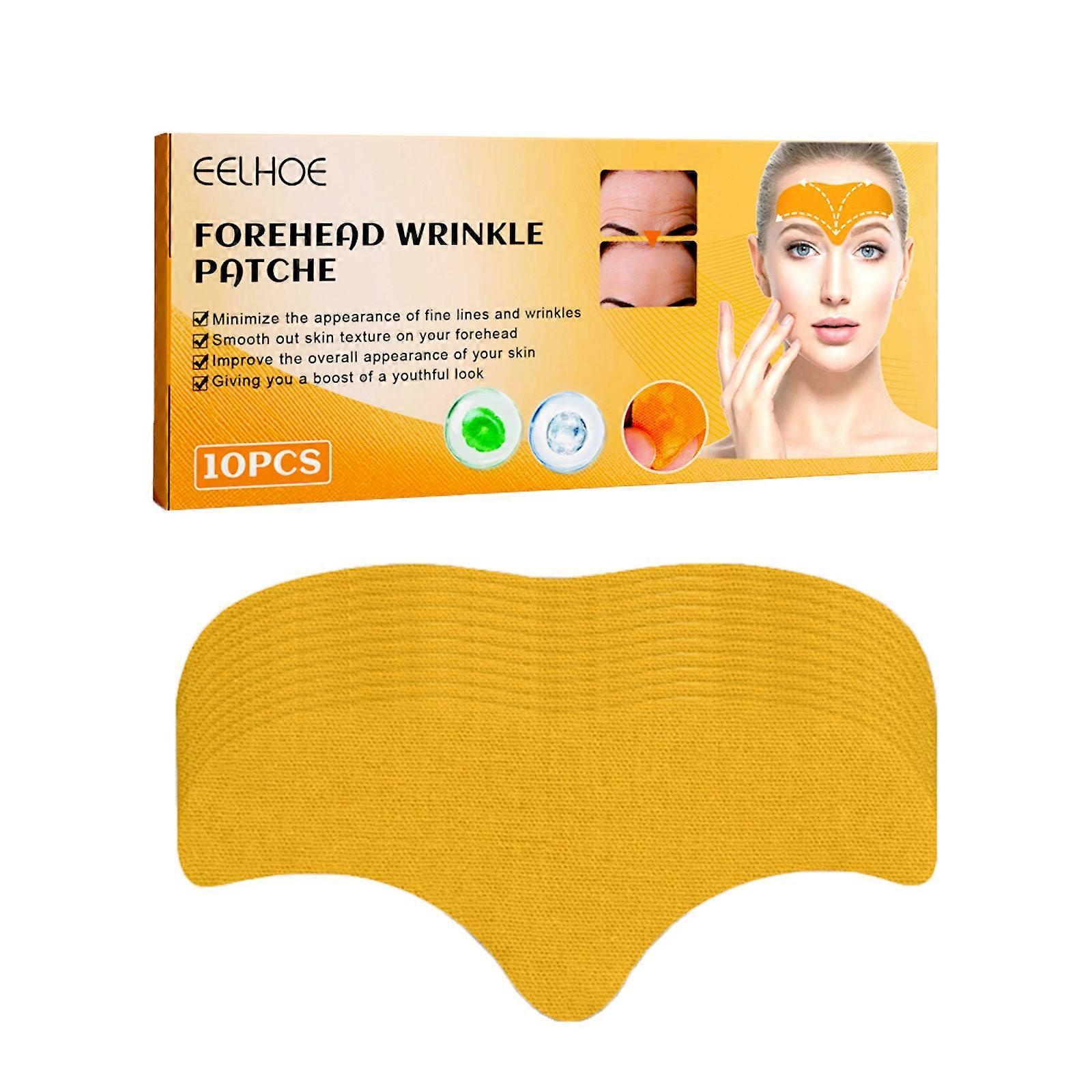 Forehead Wrinkle Patche10-Pack Forehead Wrinkle Facial Patch, Wrinkle Patch With Hydrolyzed Collagen, Natural Ingredients, Smooths Fine Lines & Wrinkl