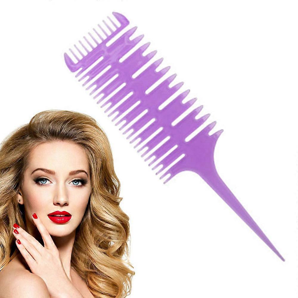 Fish bone comb 3-Way Hair Highlighting Sectioning Comb Weaving Sectioning Foiling Comb Styling Hair Dyeing Combs for Hair Coloring