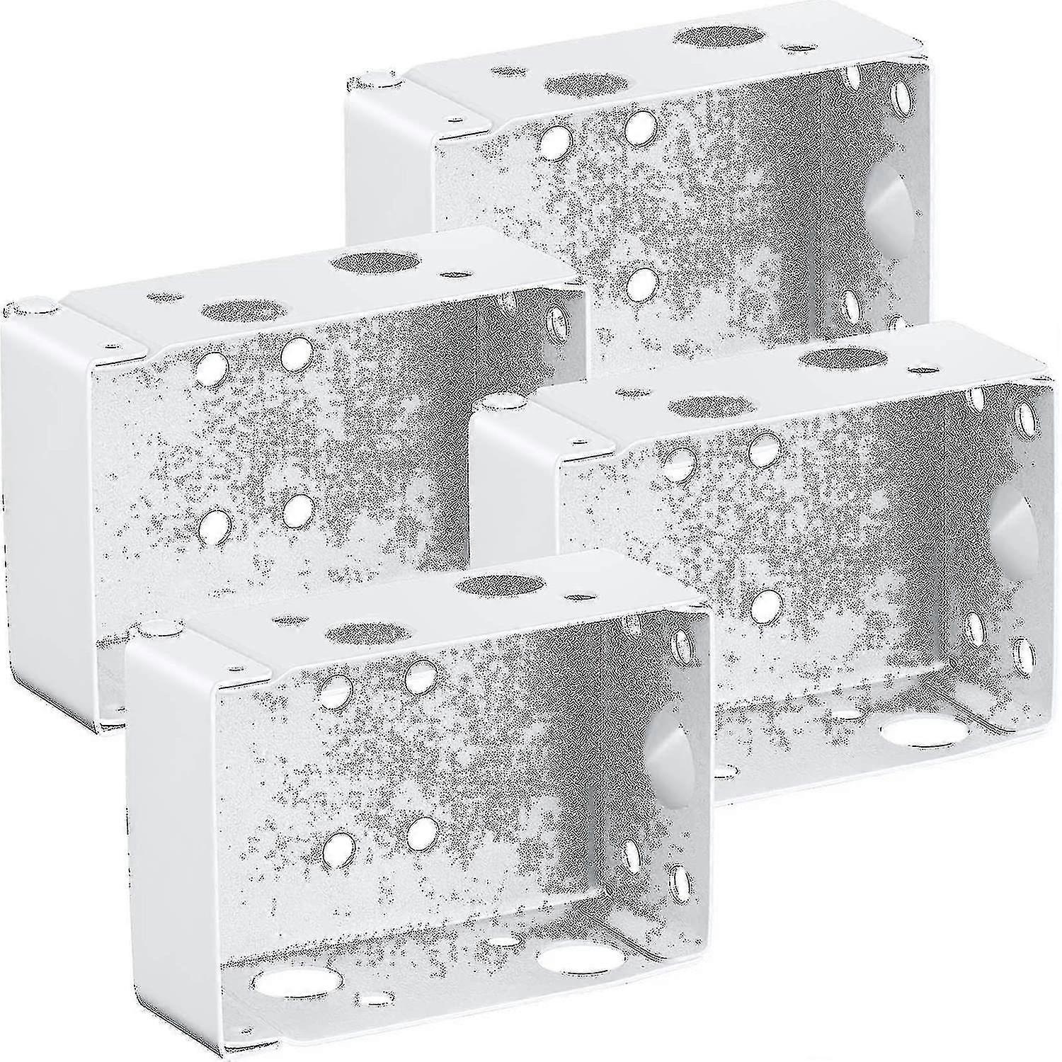 Newway-4 Stück Blind Brackets 2 Zoll Low Profile Box Mounting Bracket Kompatible Kopfschiene (weiß)