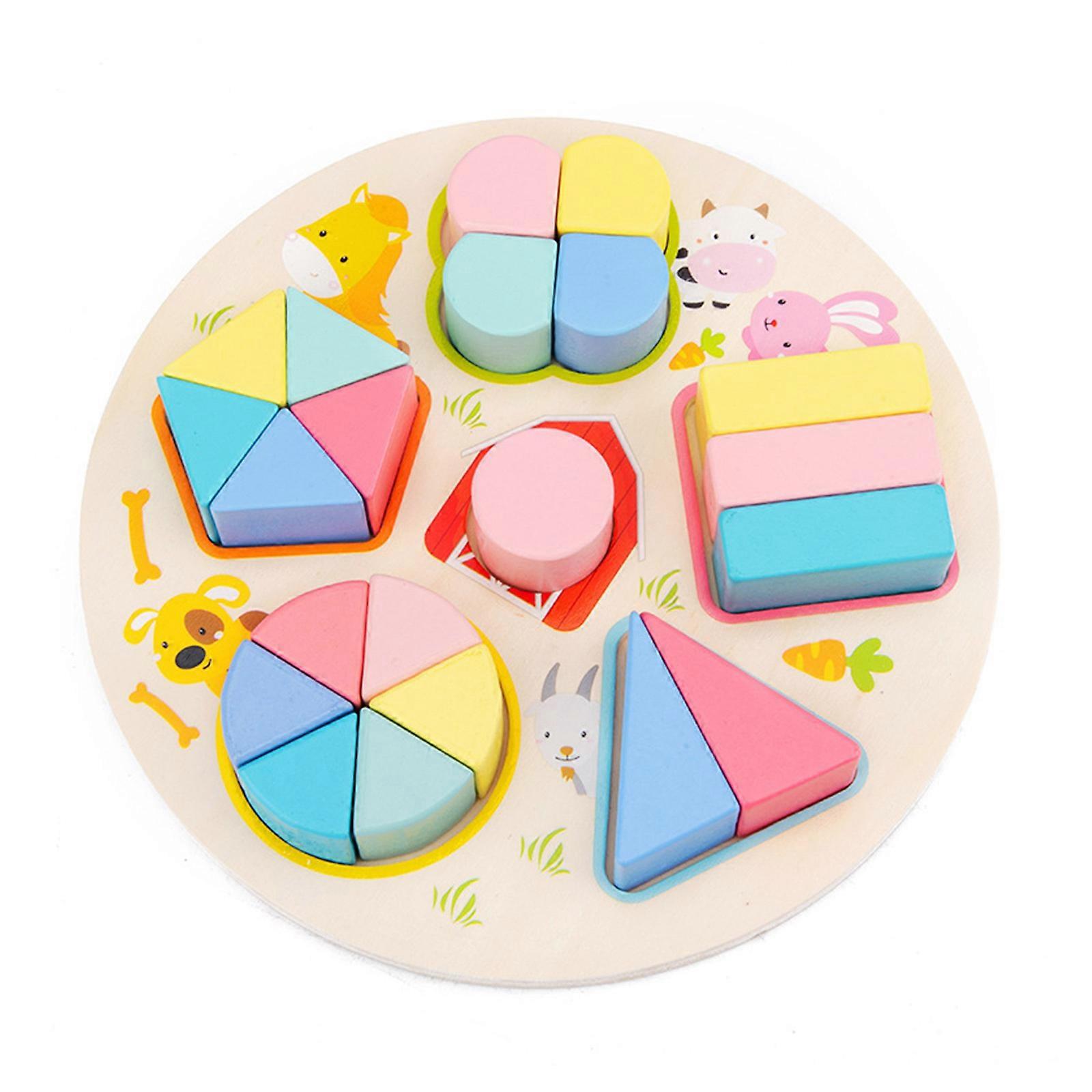 Geometric Shape Educational Toys For Toddler Child Wooden Puzzle Learning Board
