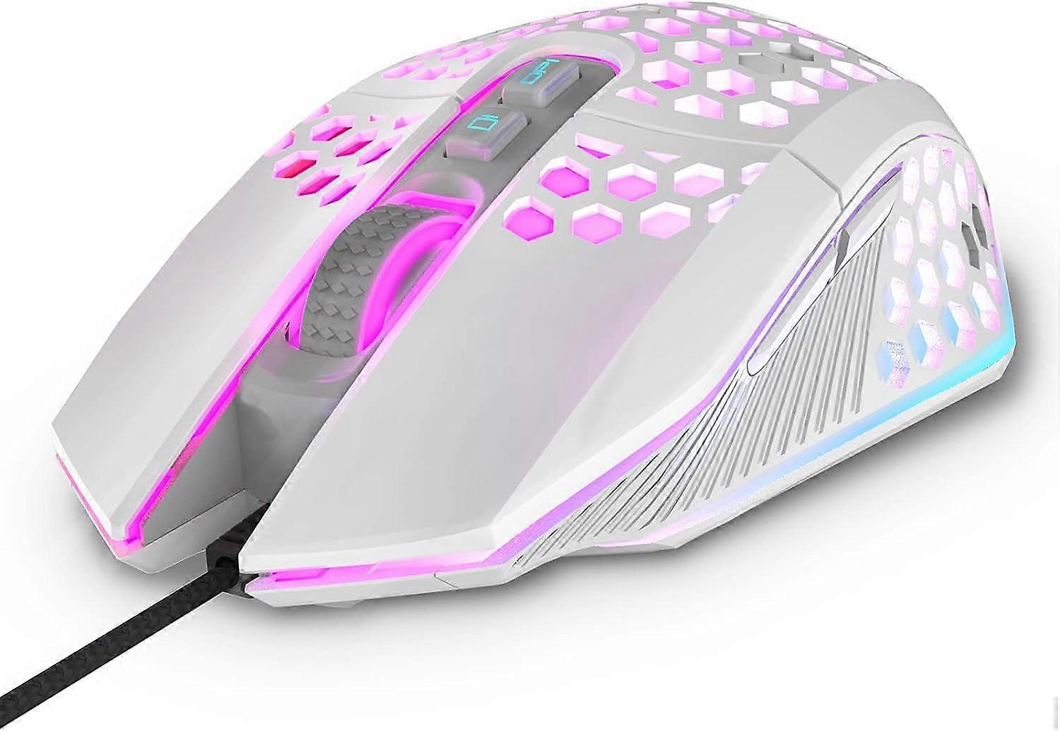 Ergonomic Gaming Mouse - USB Wired Mouse with 6 DPI Levels / Customizable Buttons / RGB Backlight - for Windows 7/8/10/XP, Vista, Linux, PC/Mac/Laptop