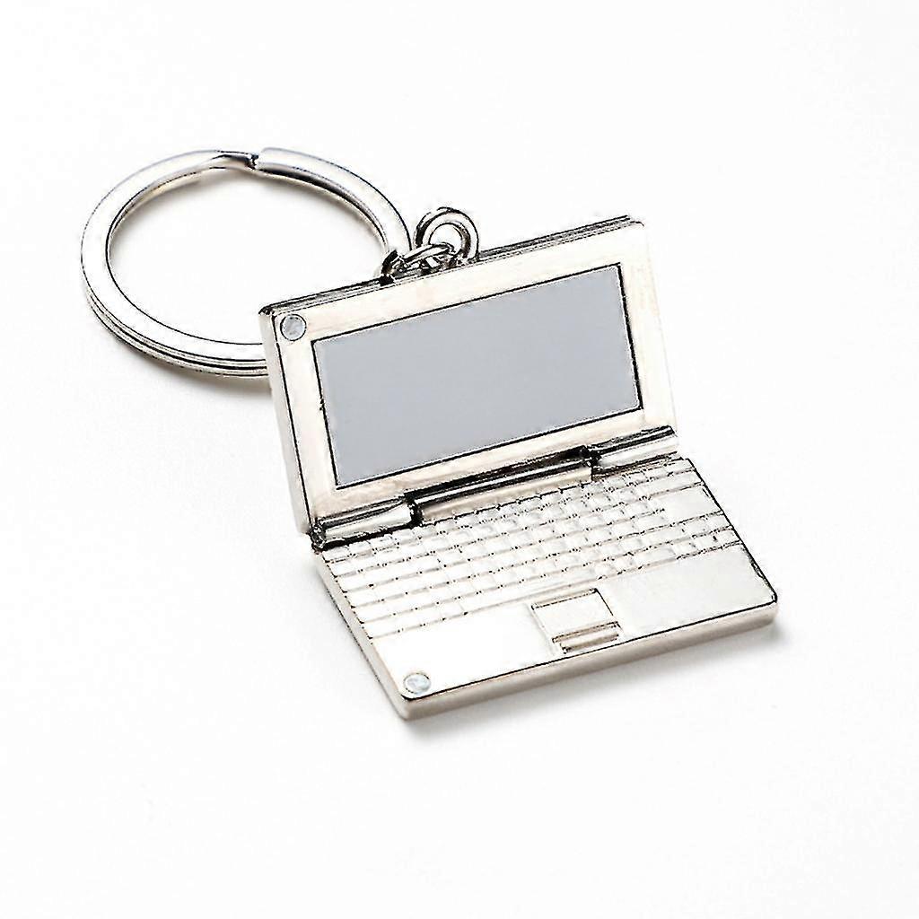 Fashion Laptop Shaped Keychain Diy Metal Keyholder Chain Computer Keychain