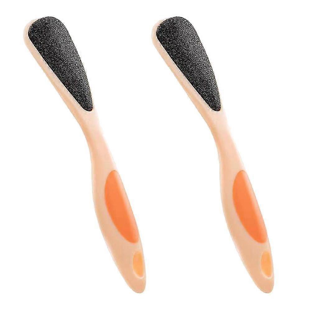 2 Packungen doppelseitiger Fußbimsstein für Füße, Fußwäscher mit feinkörnigen mattierten Steinen