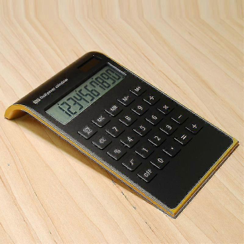 Calculator, 10 Digits Solar Battery Basic, Dual Powered Desktop Calculator, Tilted Lcd Display, Inclined Design Slim Desk Calculator By Sportsvoutdoor