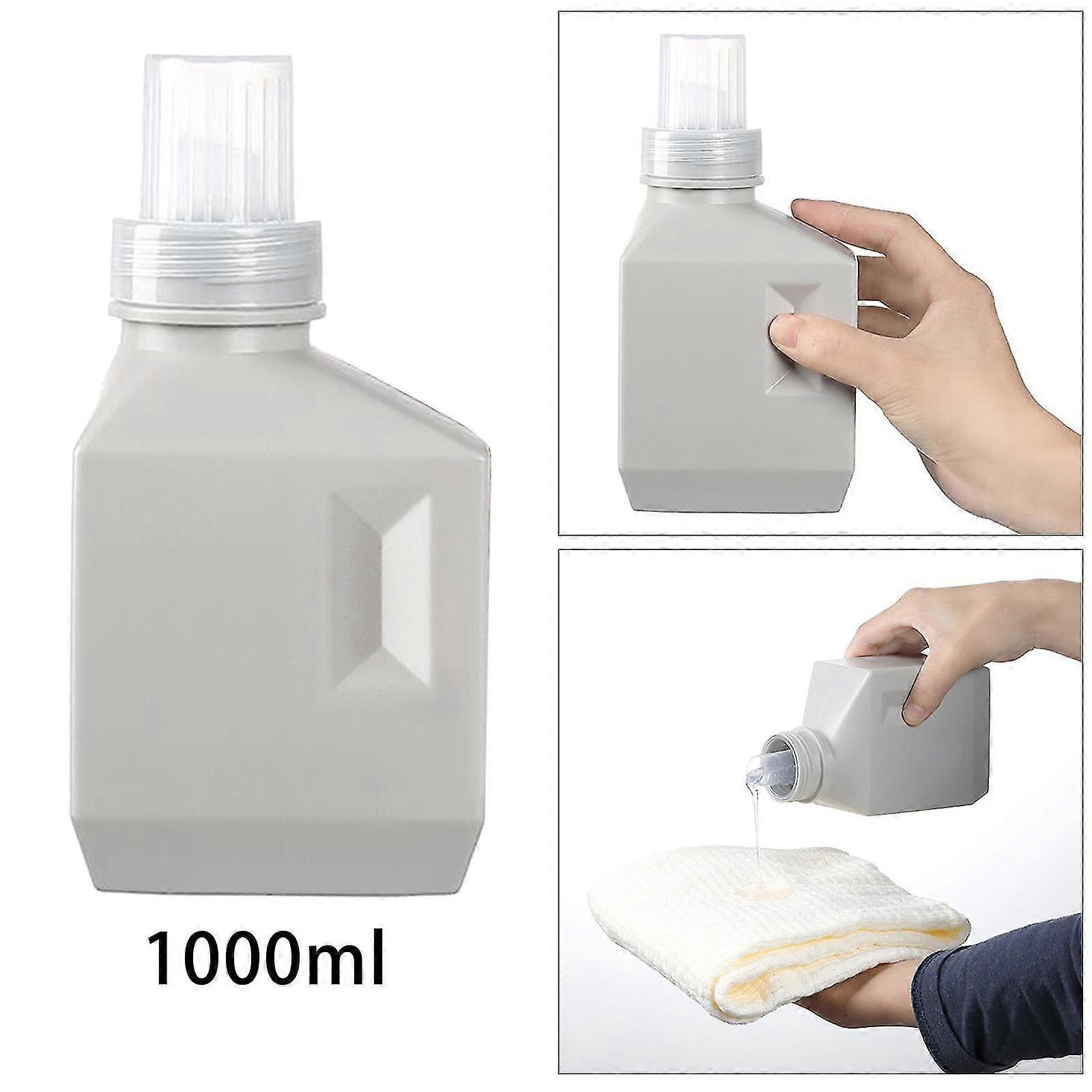 Laundry Bottle with Label Large Capacity for Detergent Home Use Gray 1000ML