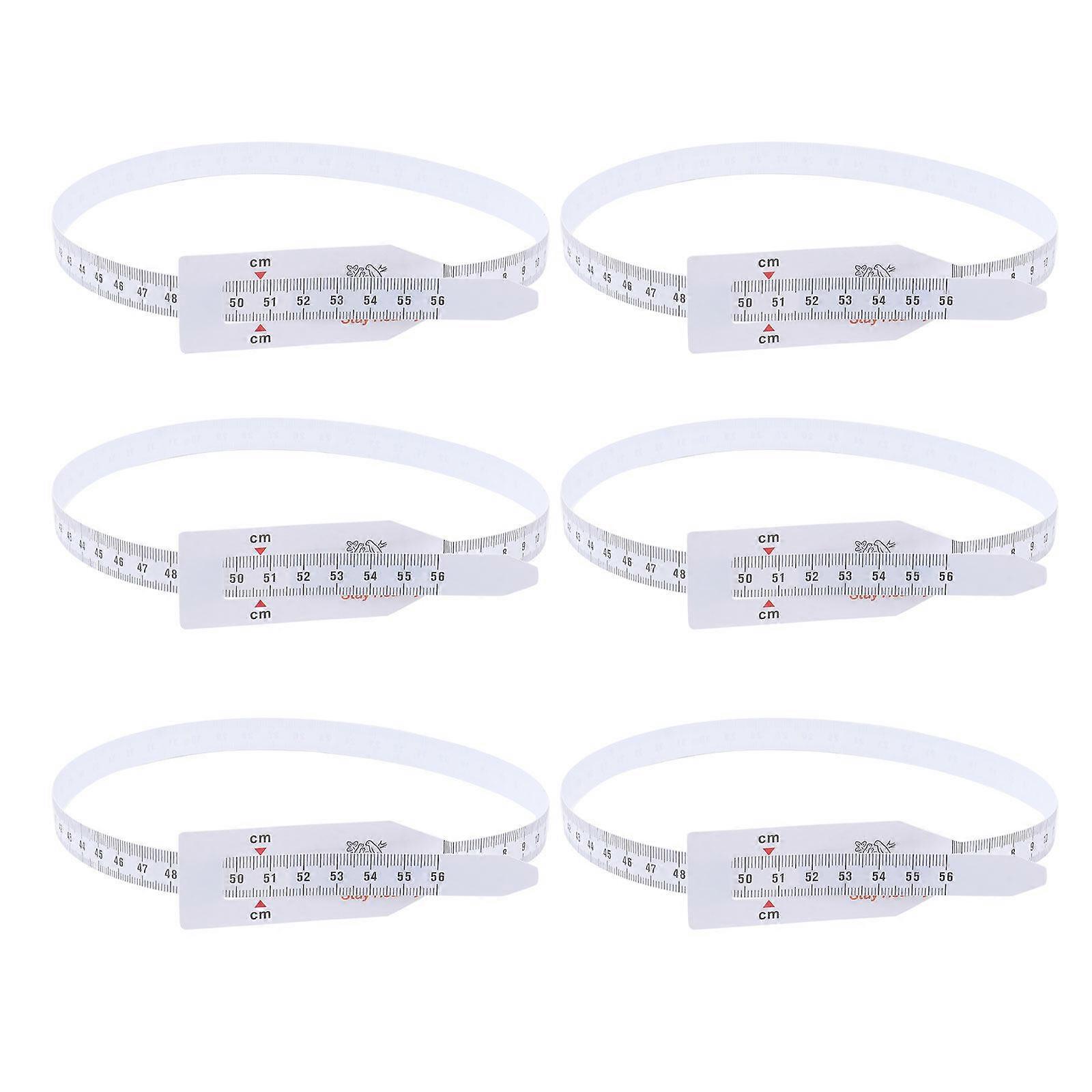 6Pcs Infant Head Circumference Tape Measurement Plastic Arm Circumference Measuring ToolWhite 56cm