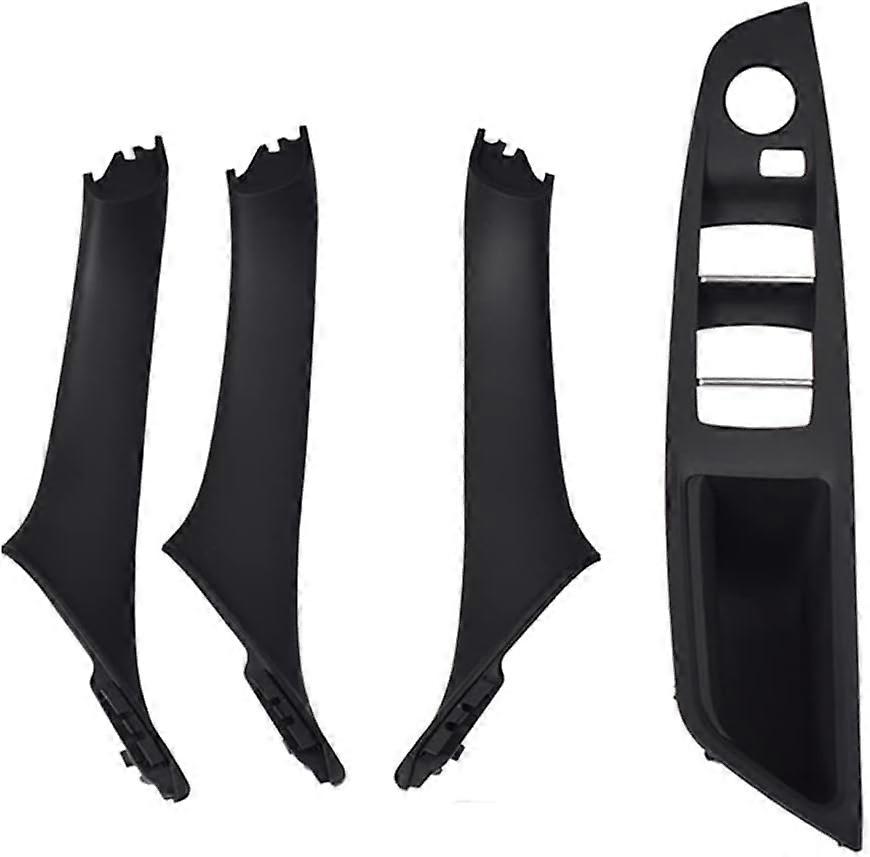 RHD Black Side Door Handle for BMW 5 Series F10 F11,Inner Door Pull Handle Trim Cover Kits Replacement Window Switch Armrest Panel for BMW 520 523 525