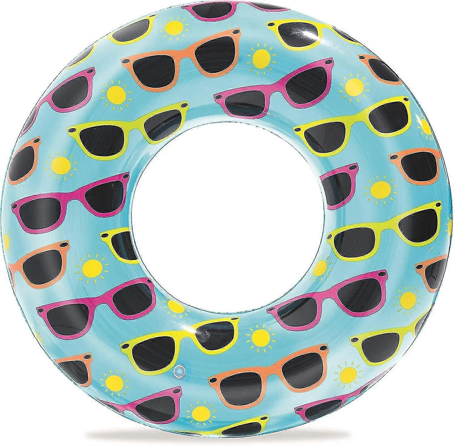 Inflatable Designer Rubber Swim Ring Float, 30 Inch (multi-colour) (1pc)