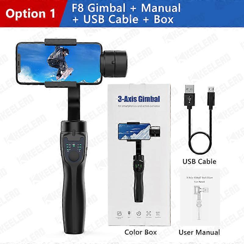 F8 3-Axis Gimbal Handheld Stabilizer Phone Holder Anti Shake Video Record for Samsung iPhone Smartphone Gimbal