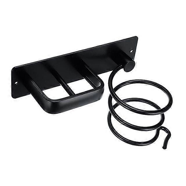 Versatile Non-Perforated Space-Saving Hair Dryer Rack Easy Installation Organized Space Aluminum Space-Saving Storage Shelf