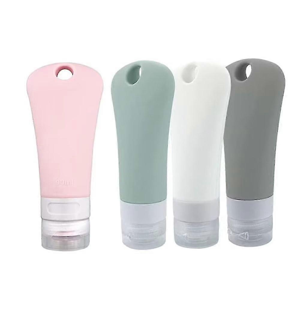 Silicone Travel Bottles Set, Leak Proof Squeezable Portable Tubes(4pcs, Multicolor)