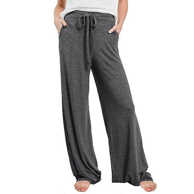 Women's High Waist Loose Straight Drawstring Casual Pants