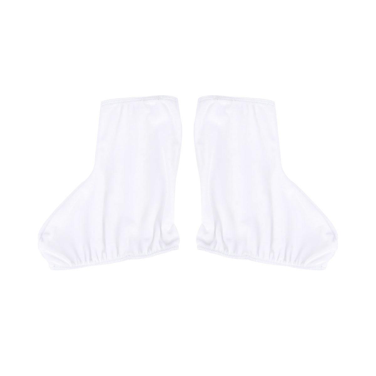 Elastic Skate Boot Covers Ice Skate Shoe Sleeve Anti-scratch Skate Shoe Protector for Hockey Skates Figure Skates - Size L (White)