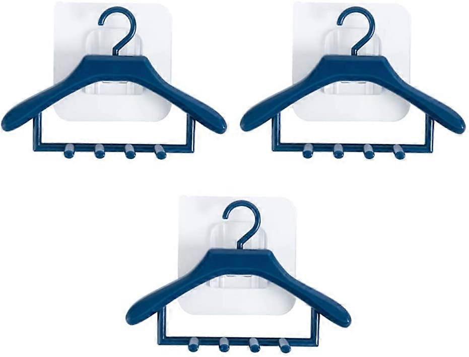 3-piece hanger toothbrush holder blue 11*8cm