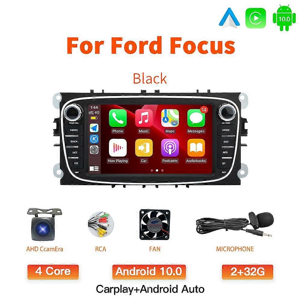 GATAXASKY Für Ford Focus S-Max Mondeo 9 Galaxy C-Max GPS Navigation Video NO DVD Auto Android 10 CarPlay Radio Multimedia Player