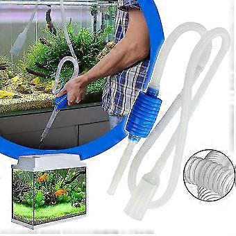 Aquarium Siphon Fish Tank Syphon Vacuum Cleaner Pump Semi-automatic Water Change Filter