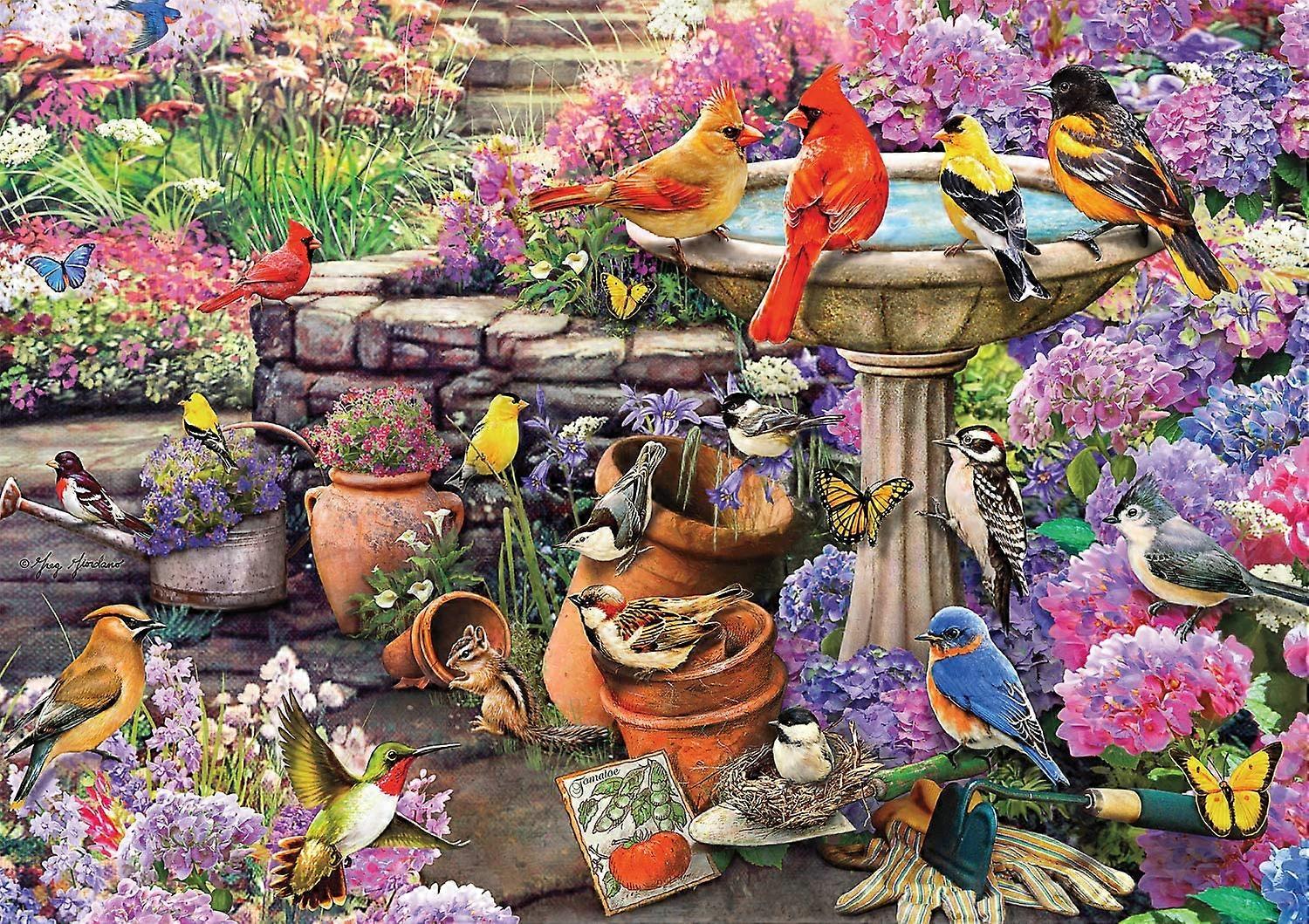 Spring Clean Up - 120 Large Piece Jigsaw Puzzle, Blue