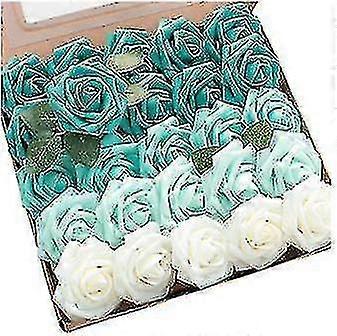 Artificial Flowers,25pcs Gradient Fake Flowers Roses High Quality