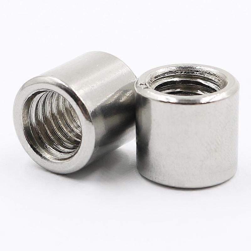 2/10pcs M3 M4 M5 M6 M8 M10 304 Stainless Steel Extend Long Lengthen Round Coupling Nut Connector Joint Sleeve Tubular Nut
