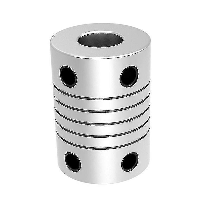 Flexible Coupling Shaft Coupler  Stepper Motor Aluminum Alloy Joint Connector For 3d Printer Machine(2pcs, Silver) Szkydv